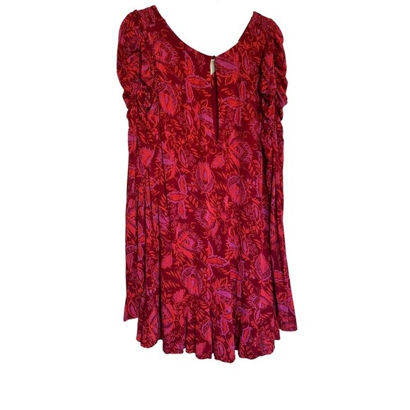 💥Last Chance 50% off Sale💥 Free People Hello Lover Dress Red & Purple Floral L - Picture 3 of 9